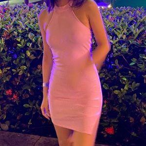 Super down Halter Dress w/ Slit